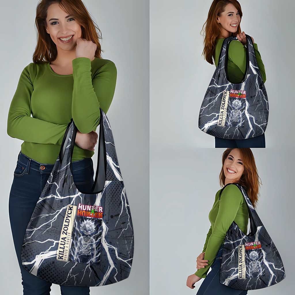 Killua Zoldyck Hunter x Hunter Lightning Aura Design Grocery Bag with Transformation Artwork and Anime Style Graphics - The Mazicc