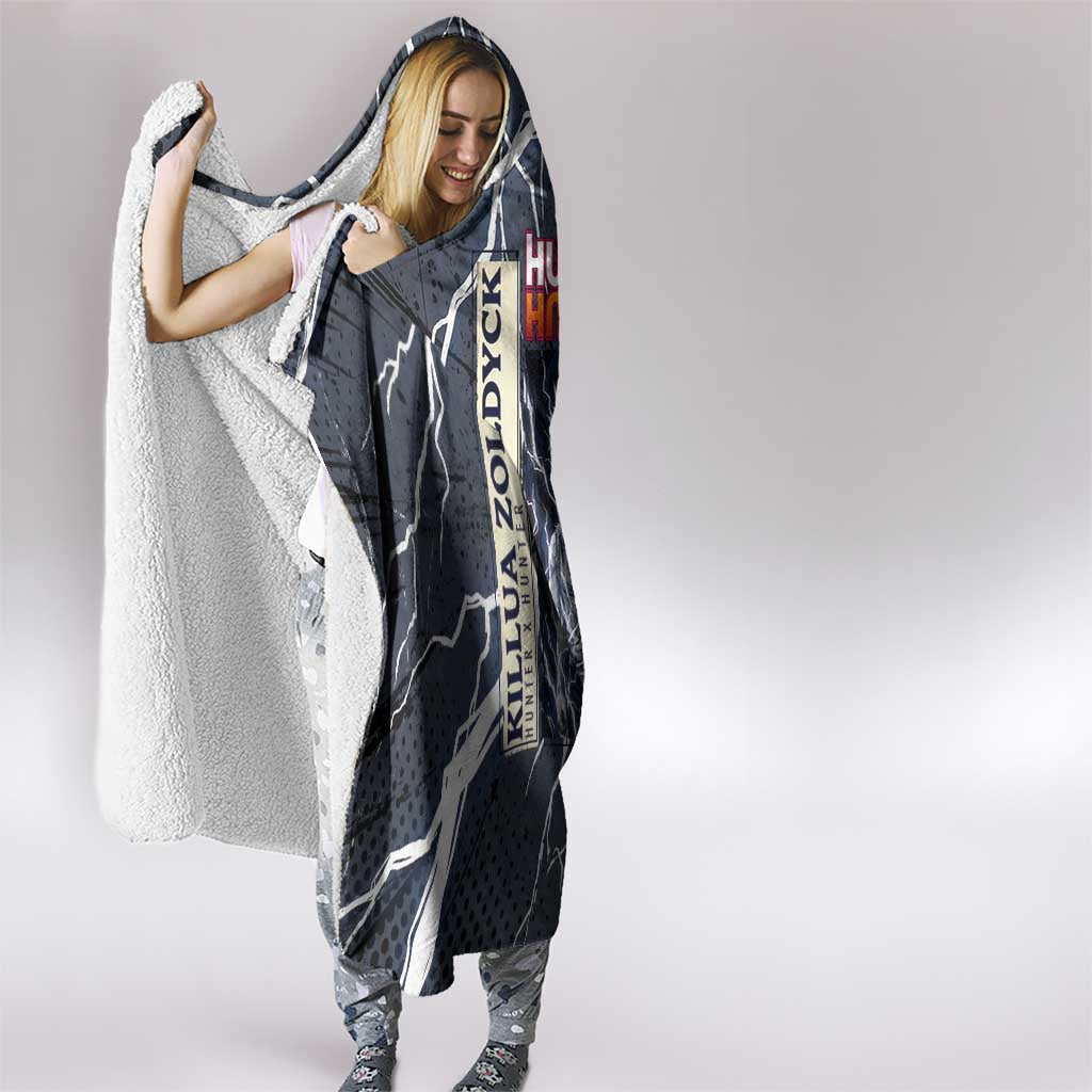 Killua Zoldyck Hunter x Hunter Lightning Aura Design Hooded Blanket with Transformation Artwork and Anime Style Graphics - The Mazicc