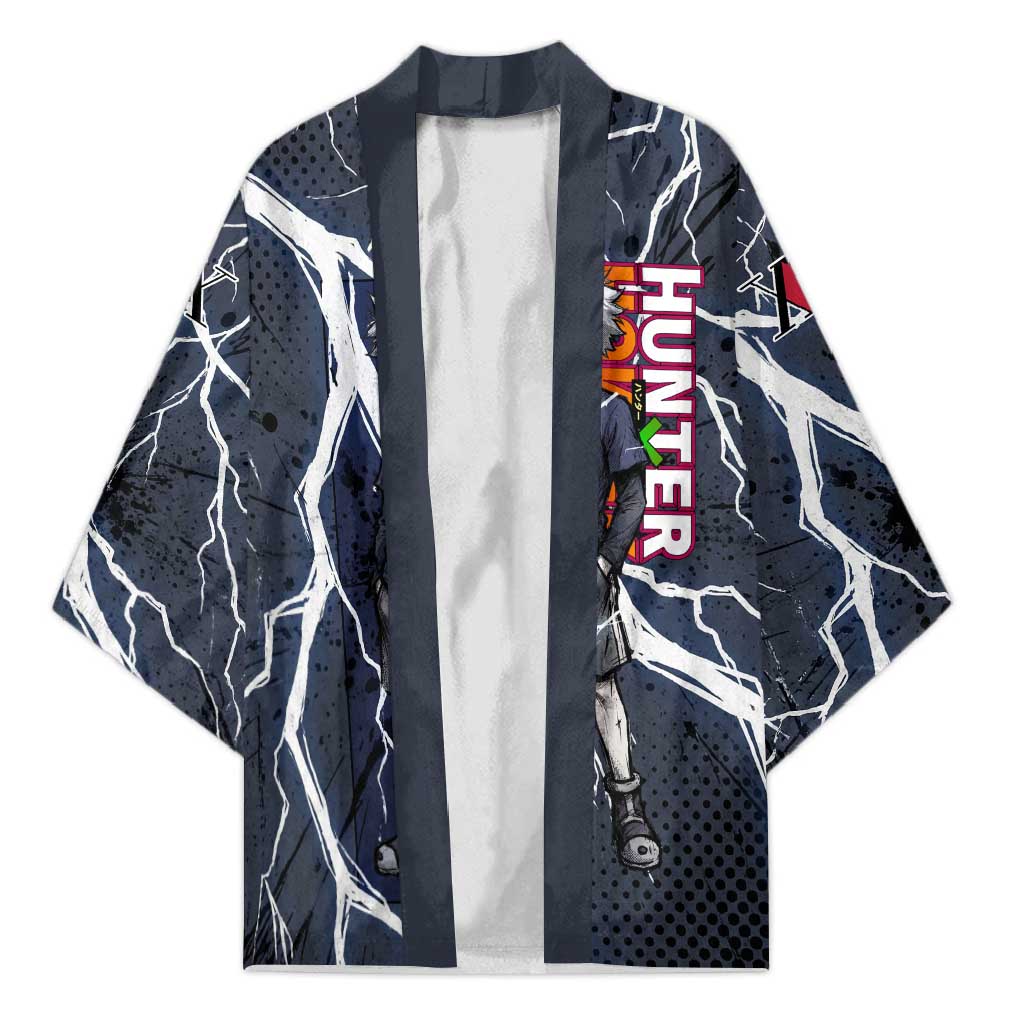 Killua Zoldyck Hunter x Hunter Lightning Aura Design Kimono with Transformation Artwork and Anime Style Graphics - The Mazicc