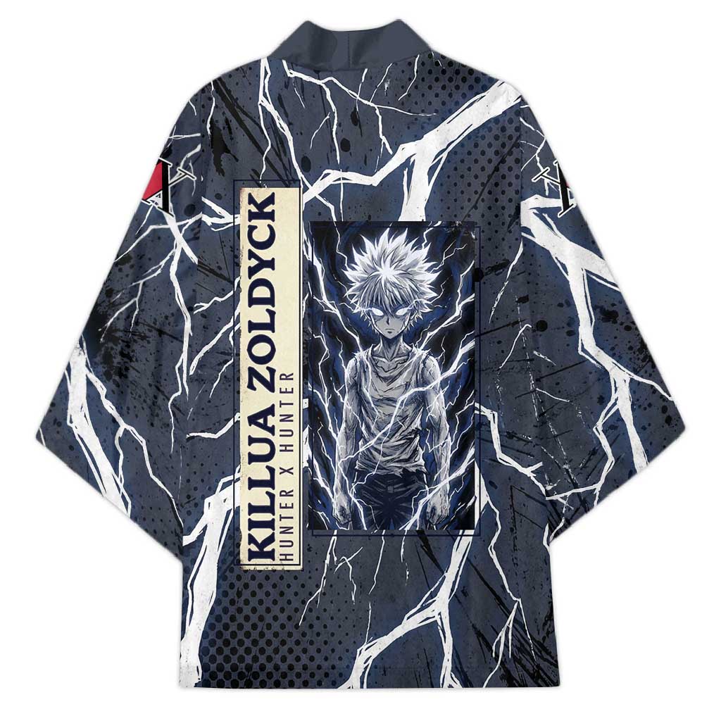 Killua Zoldyck Hunter x Hunter Lightning Aura Design Kimono with Transformation Artwork and Anime Style Graphics - The Mazicc