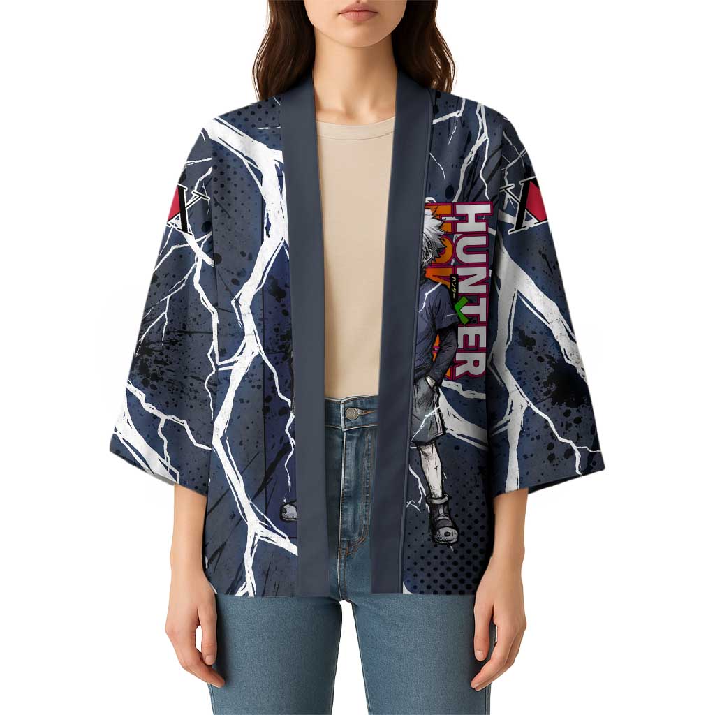 Killua Zoldyck Hunter x Hunter Lightning Aura Design Kimono with Transformation Artwork and Anime Style Graphics - The Mazicc