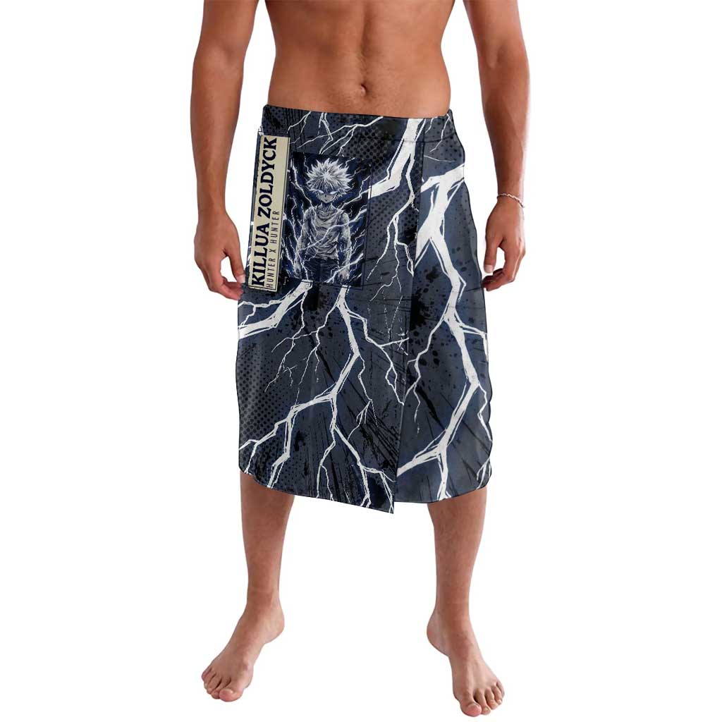 Killua Zoldyck Hunter x Hunter Lightning Aura Design Lavalava with Transformation Artwork and Anime Style Graphics - The Mazicc