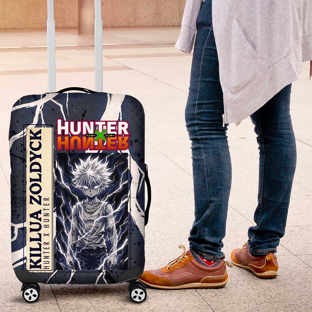 Killua Zoldyck Hunter x Hunter Lightning Aura Design Luggage Cover with Transformation Artwork and Anime Style Graphics - The Mazicc