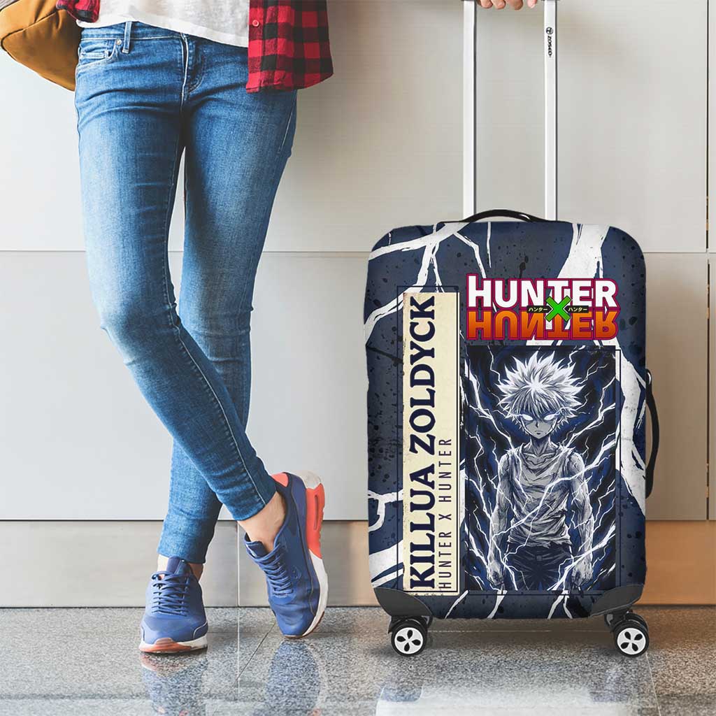 Killua Zoldyck Hunter x Hunter Lightning Aura Design Luggage Cover with Transformation Artwork and Anime Style Graphics - The Mazicc