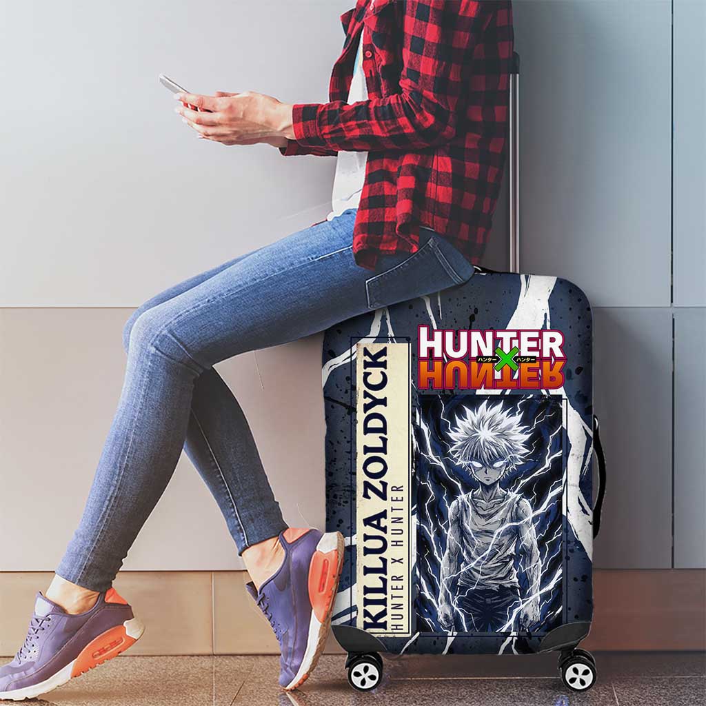 Killua Zoldyck Hunter x Hunter Lightning Aura Design Luggage Cover with Transformation Artwork and Anime Style Graphics - The Mazicc