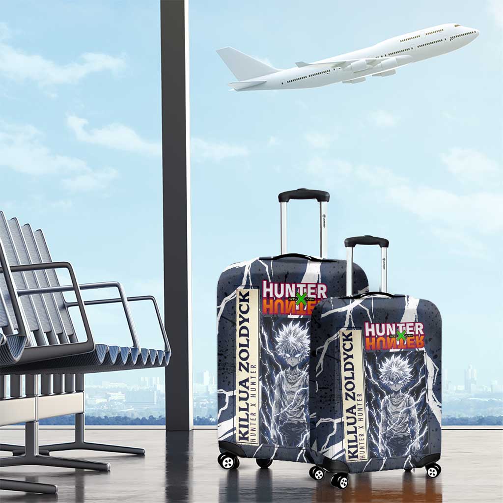 Killua Zoldyck Hunter x Hunter Lightning Aura Design Luggage Cover with Transformation Artwork and Anime Style Graphics - The Mazicc
