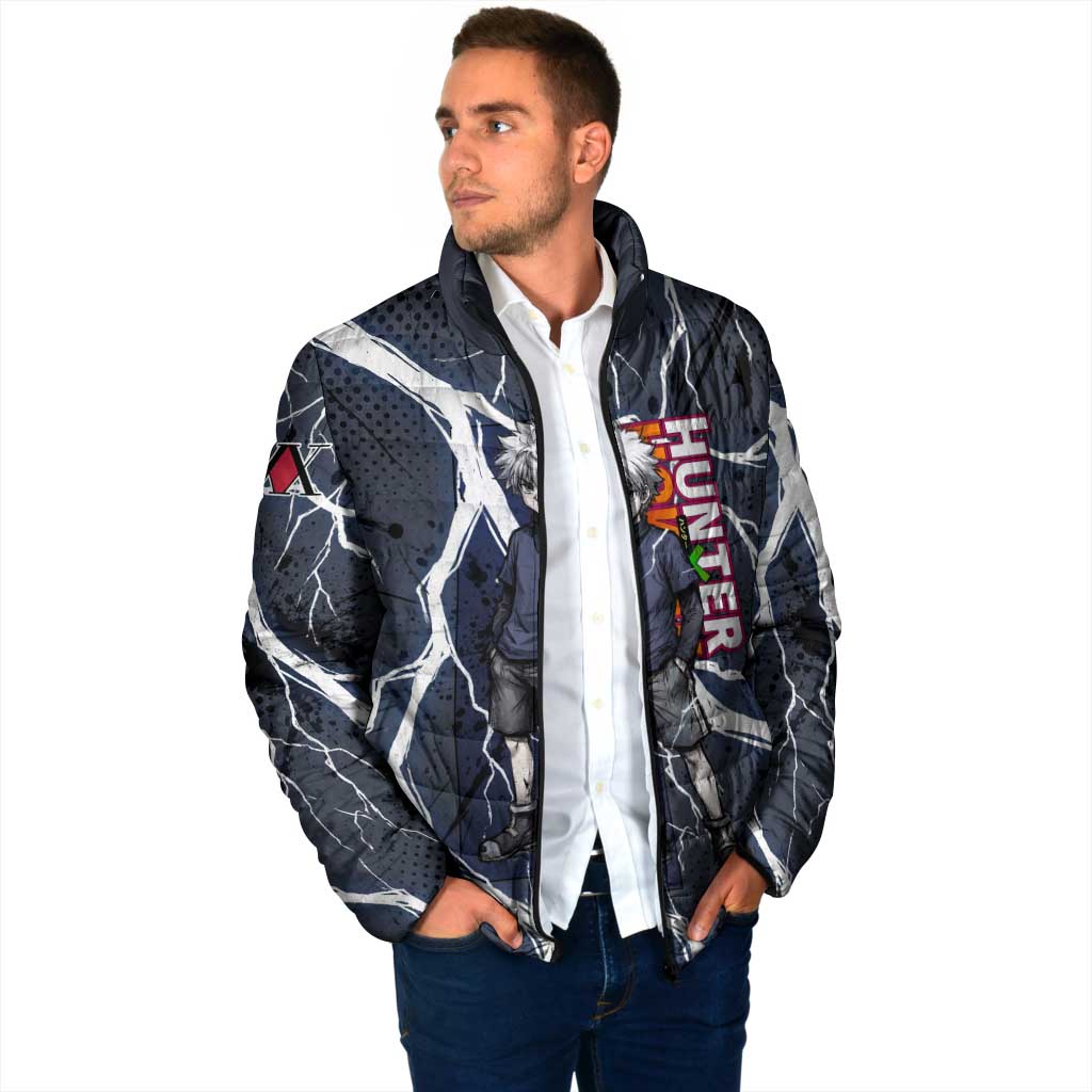 Killua Zoldyck Hunter x Hunter Lightning Aura Design Padded Jacket with Transformation Artwork and Anime Style Graphics - The Mazicc