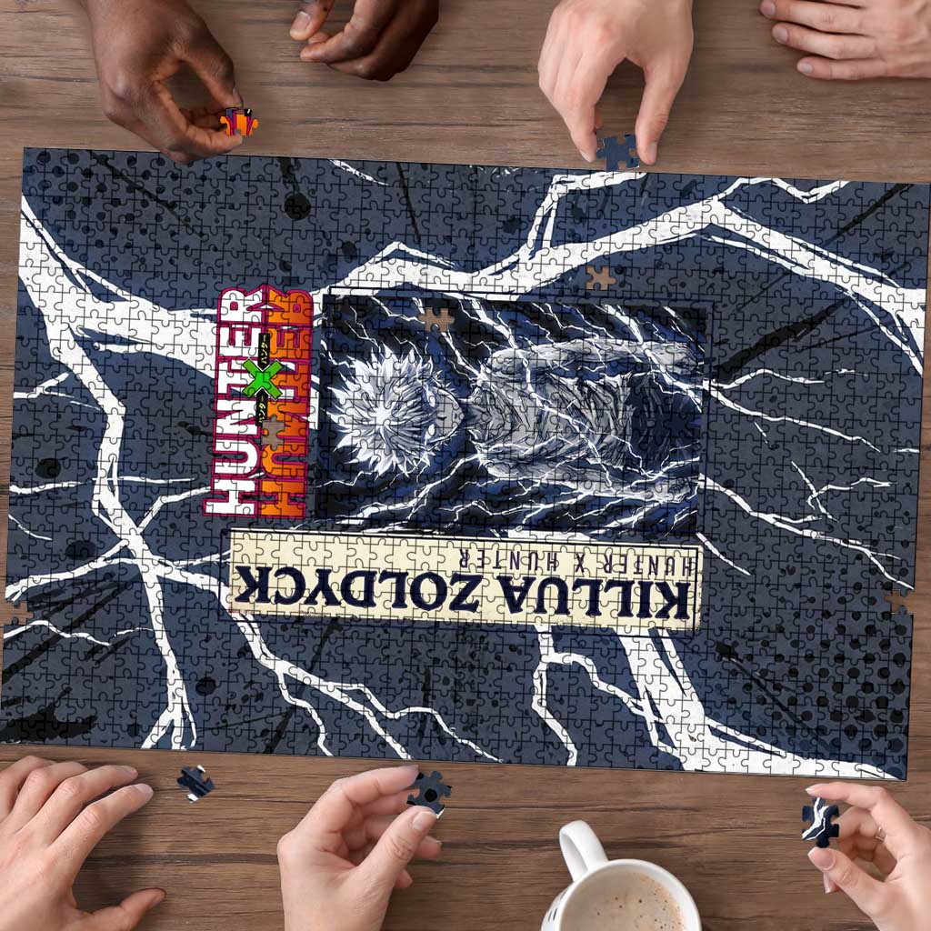 Killua Zoldyck Hunter x Hunter Lightning Aura Design Puzzle with Transformation Artwork and Anime Style Graphics - The Mazicc