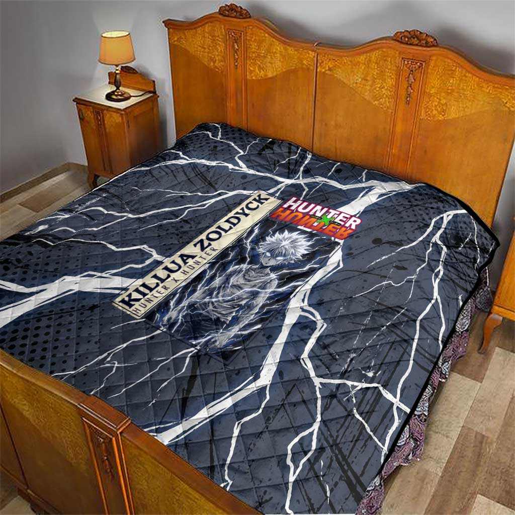 Killua Zoldyck Hunter x Hunter Lightning Aura Design Quilt with Transformation Artwork and Anime Style Graphics - The Mazicc