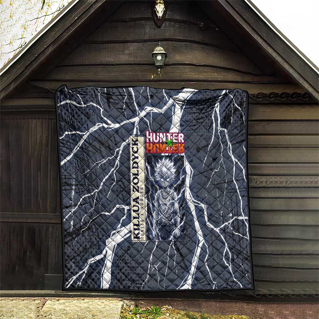 Killua Zoldyck Hunter x Hunter Lightning Aura Design Quilt with Transformation Artwork and Anime Style Graphics - The Mazicc