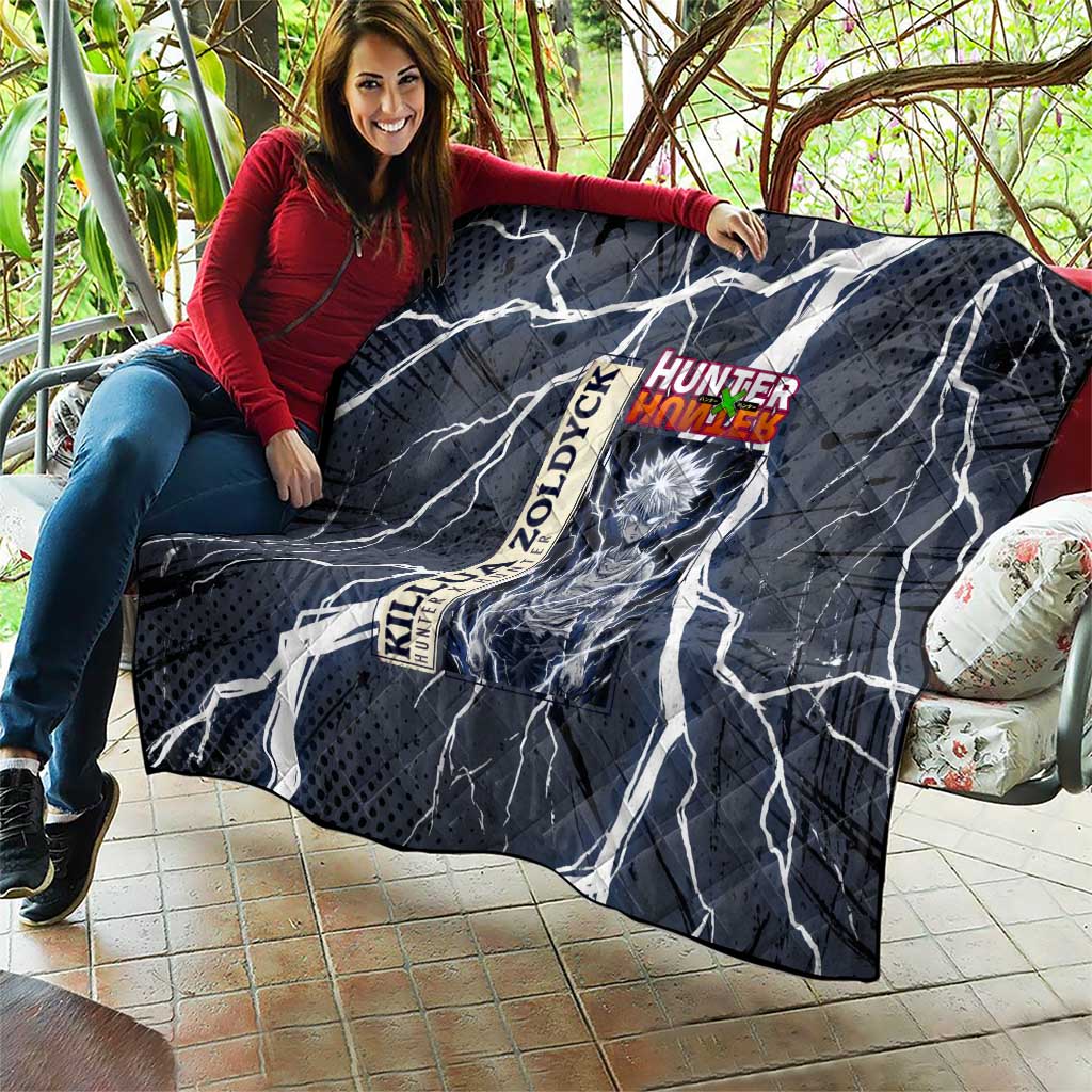 Killua Zoldyck Hunter x Hunter Lightning Aura Design Quilt with Transformation Artwork and Anime Style Graphics - The Mazicc
