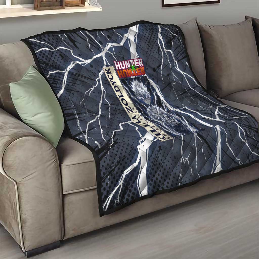 Killua Zoldyck Hunter x Hunter Lightning Aura Design Quilt with Transformation Artwork and Anime Style Graphics - The Mazicc