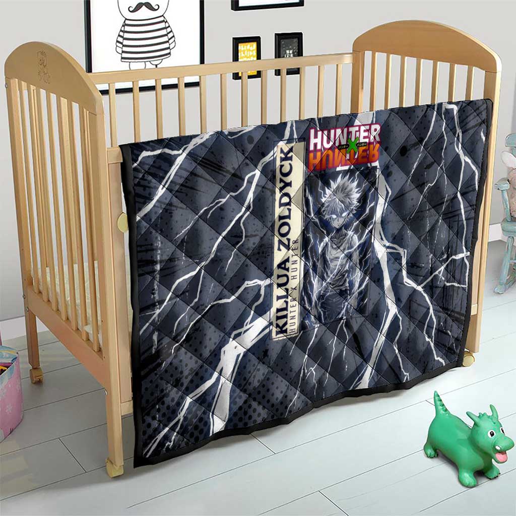Killua Zoldyck Hunter x Hunter Lightning Aura Design Quilt with Transformation Artwork and Anime Style Graphics - The Mazicc