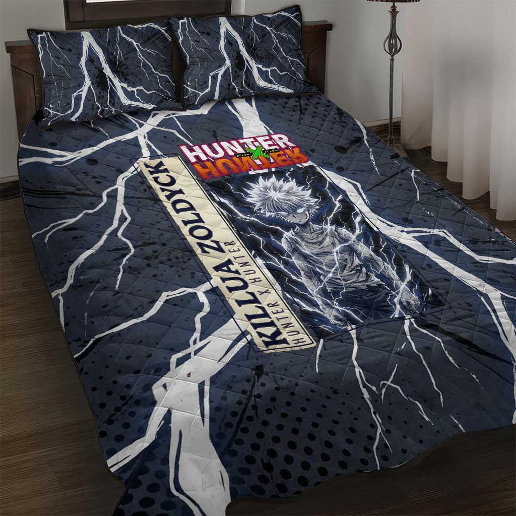 Killua Zoldyck Hunter x Hunter Lightning Aura Design Quilt Bed Set with Transformation Artwork and Anime Style Graphics - The Mazicc