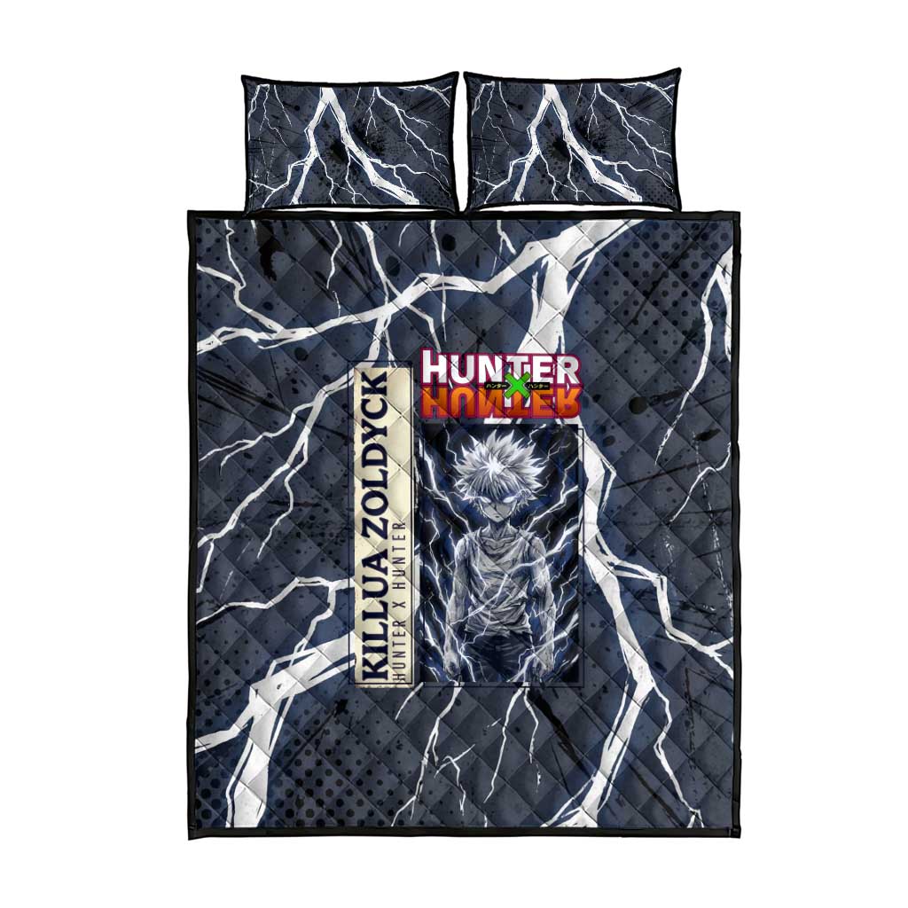 Killua Zoldyck Hunter x Hunter Lightning Aura Design Quilt Bed Set with Transformation Artwork and Anime Style Graphics - The Mazicc