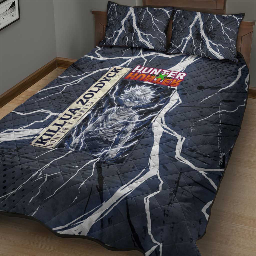 Killua Zoldyck Hunter x Hunter Lightning Aura Design Quilt Bed Set with Transformation Artwork and Anime Style Graphics - The Mazicc