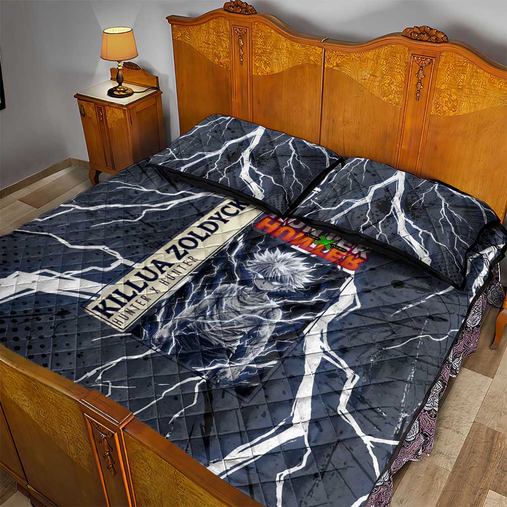 Killua Zoldyck Hunter x Hunter Lightning Aura Design Quilt Bed Set with Transformation Artwork and Anime Style Graphics - The Mazicc