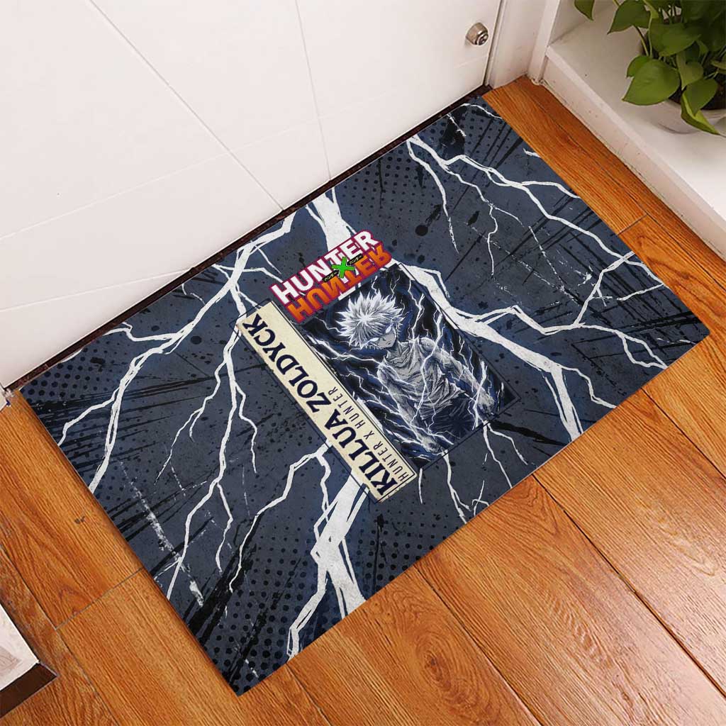 Killua Zoldyck Hunter x Hunter Lightning Aura Design Rubber Doormat with Transformation Artwork and Anime Style Graphics - The Mazicc