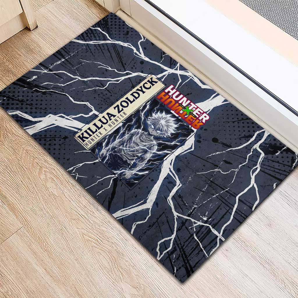 Killua Zoldyck Hunter x Hunter Lightning Aura Design Rubber Doormat with Transformation Artwork and Anime Style Graphics - The Mazicc