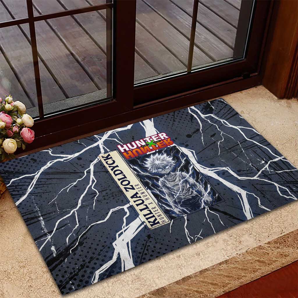 Killua Zoldyck Hunter x Hunter Lightning Aura Design Rubber Doormat with Transformation Artwork and Anime Style Graphics - The Mazicc