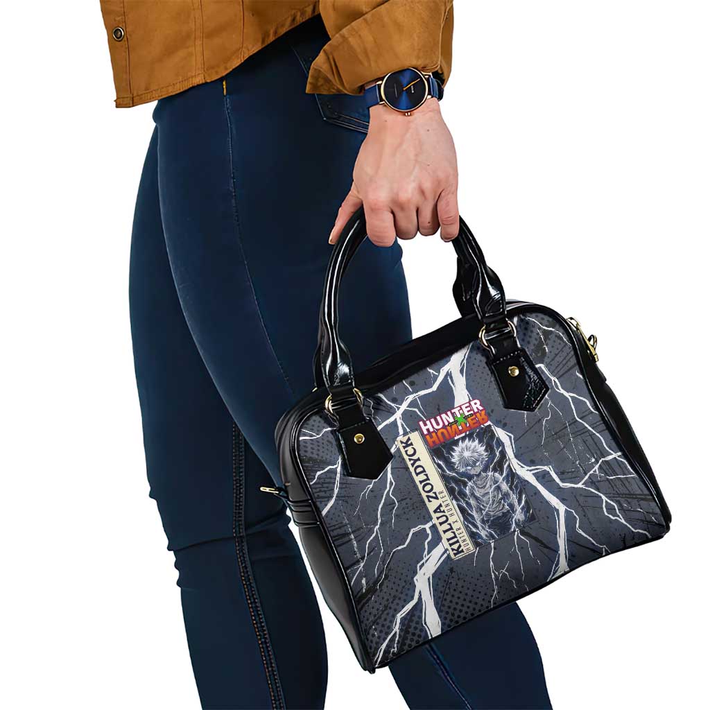 Killua Zoldyck Hunter x Hunter Lightning Aura Design Shoulder Handbag with Transformation Artwork and Anime Style Graphics - The Mazicc