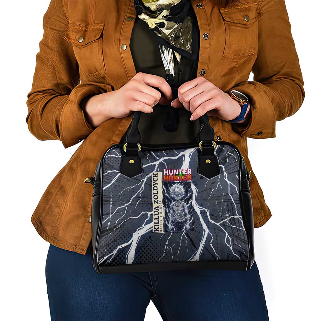 Killua Zoldyck Hunter x Hunter Lightning Aura Design Shoulder Handbag with Transformation Artwork and Anime Style Graphics - The Mazicc