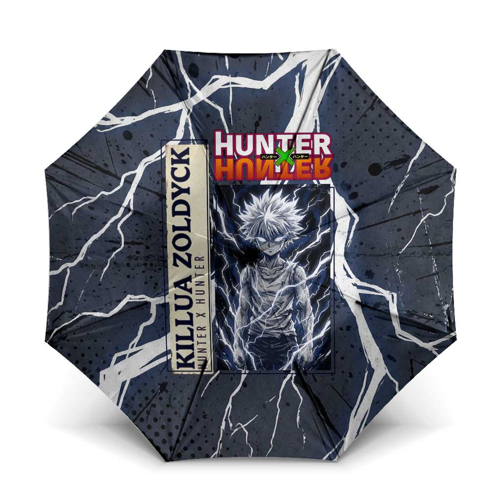 Killua Zoldyck Hunter x Hunter Lightning Aura Design Umbrella with Transformation Artwork and Anime Style Graphics - The Mazicc