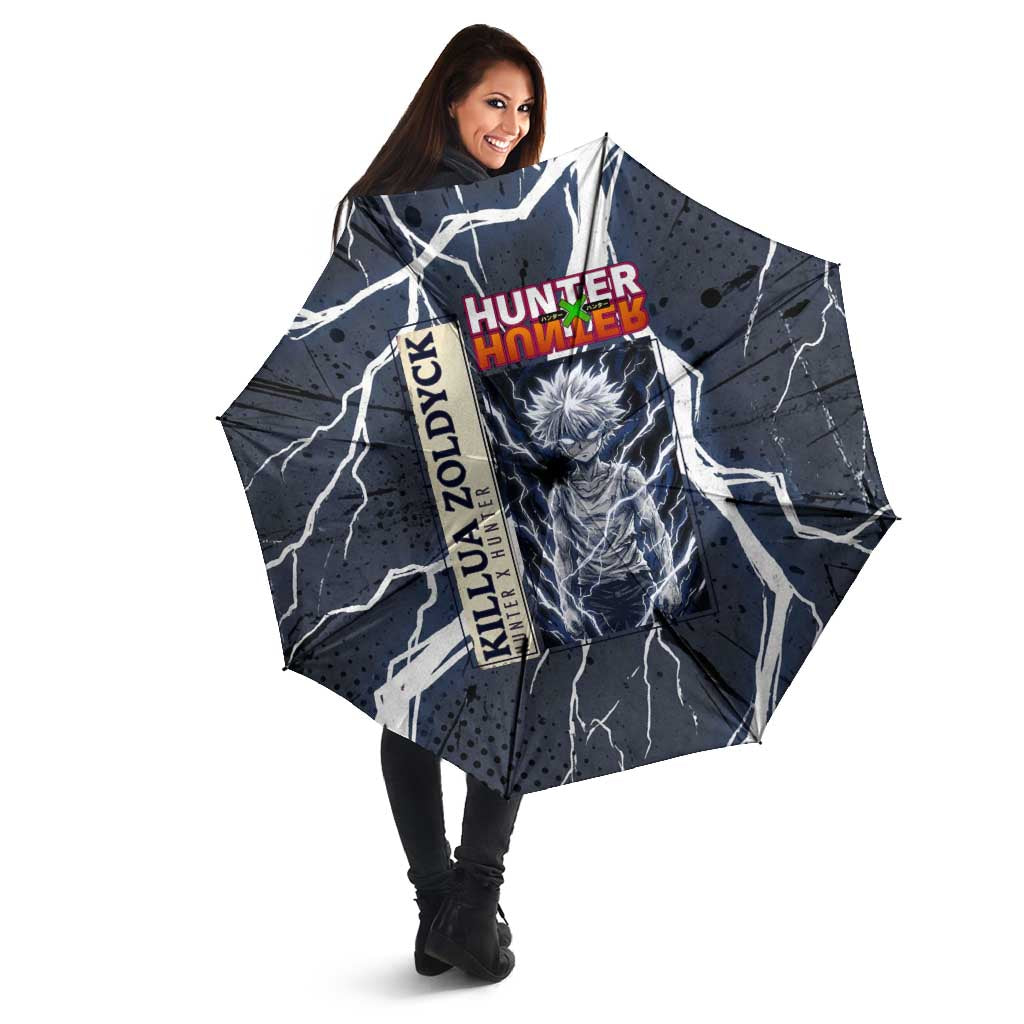 Killua Zoldyck Hunter x Hunter Lightning Aura Design Umbrella with Transformation Artwork and Anime Style Graphics - The Mazicc