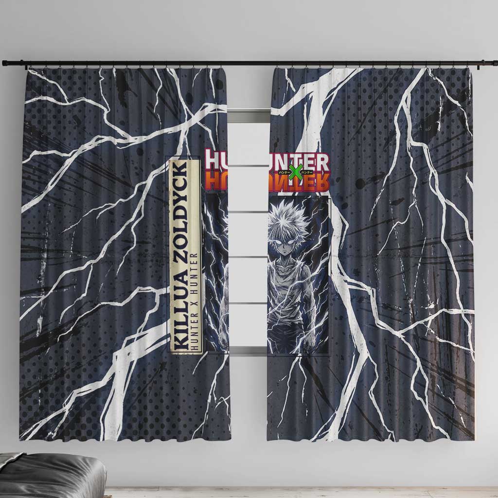 Killua Zoldyck Hunter x Hunter Lightning Aura Design Window Curtain with Transformation Artwork and Anime Style Graphics - The Mazicc