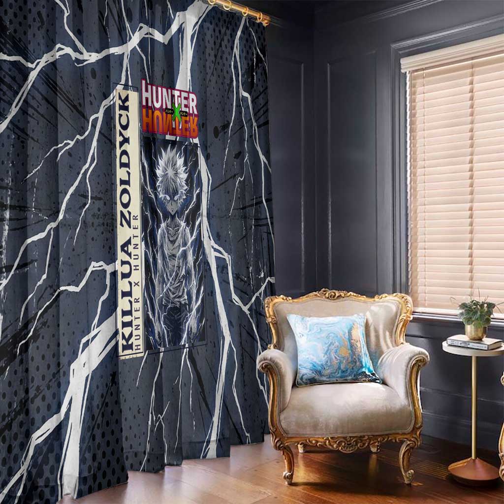 Killua Zoldyck Hunter x Hunter Lightning Aura Design Window Curtain with Transformation Artwork and Anime Style Graphics - The Mazicc