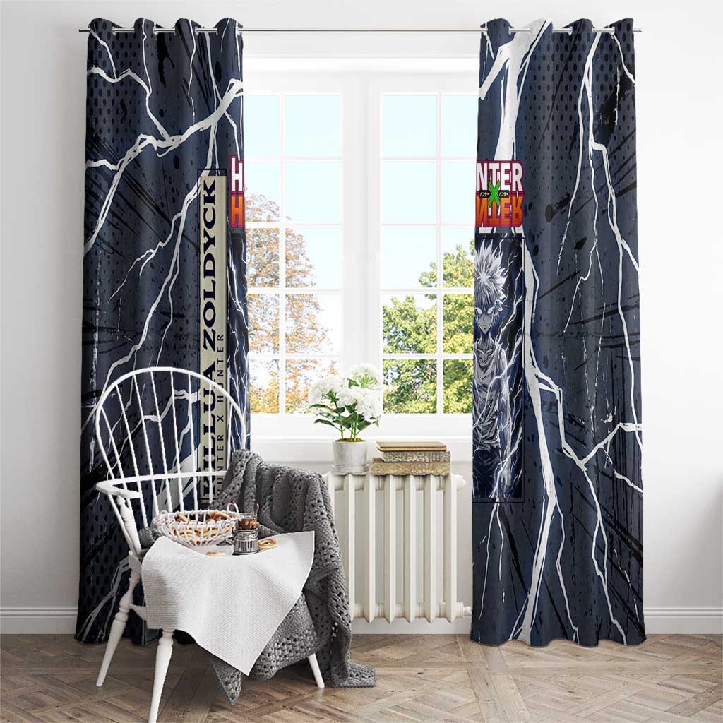 Killua Zoldyck Hunter x Hunter Lightning Aura Design Window Curtain with Transformation Artwork and Anime Style Graphics - The Mazicc