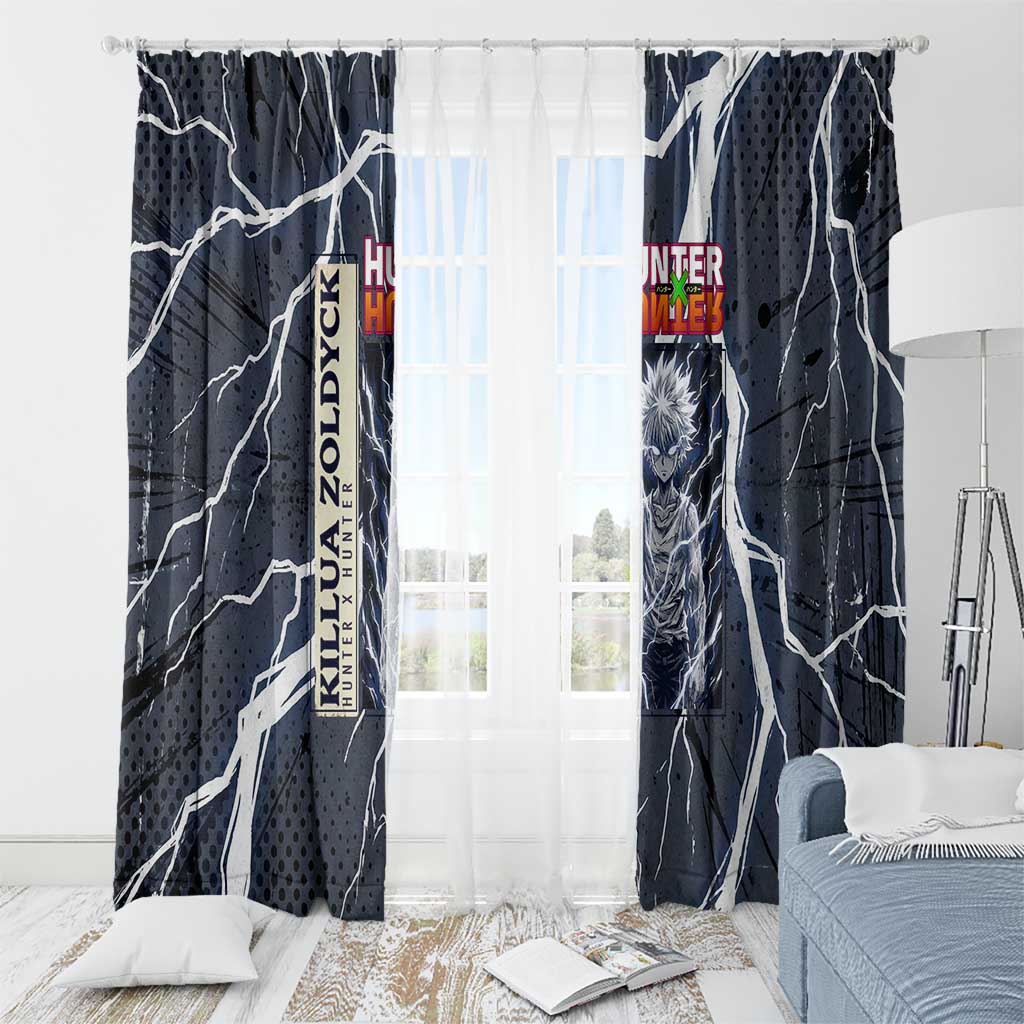 Killua Zoldyck Hunter x Hunter Lightning Aura Design Window Curtain with Transformation Artwork and Anime Style Graphics - The Mazicc