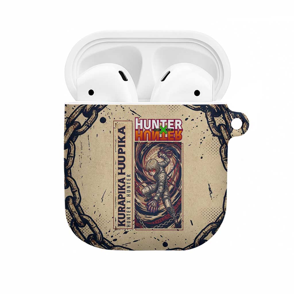 Kurapika Hunter x Hunter Chain Theme AirPods Case with Scarlet Eyes and Vintage Anime Artwork Design - The Mazicc