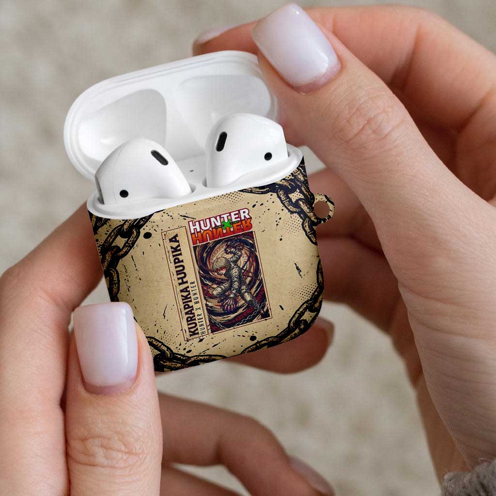Kurapika Hunter x Hunter Chain Theme AirPods Case with Scarlet Eyes and Vintage Anime Artwork Design - The Mazicc