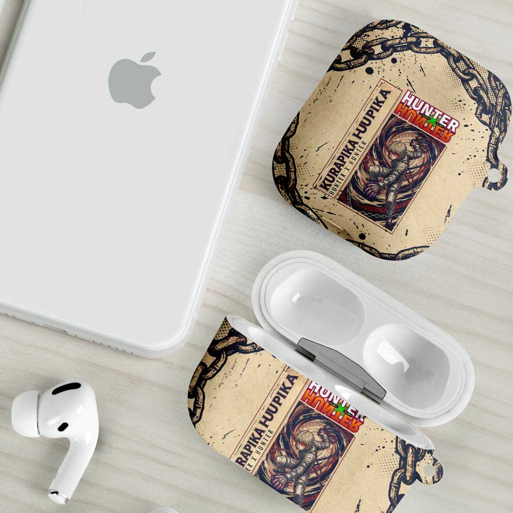 Kurapika Hunter x Hunter Chain Theme AirPods Case with Scarlet Eyes and Vintage Anime Artwork Design - The Mazicc