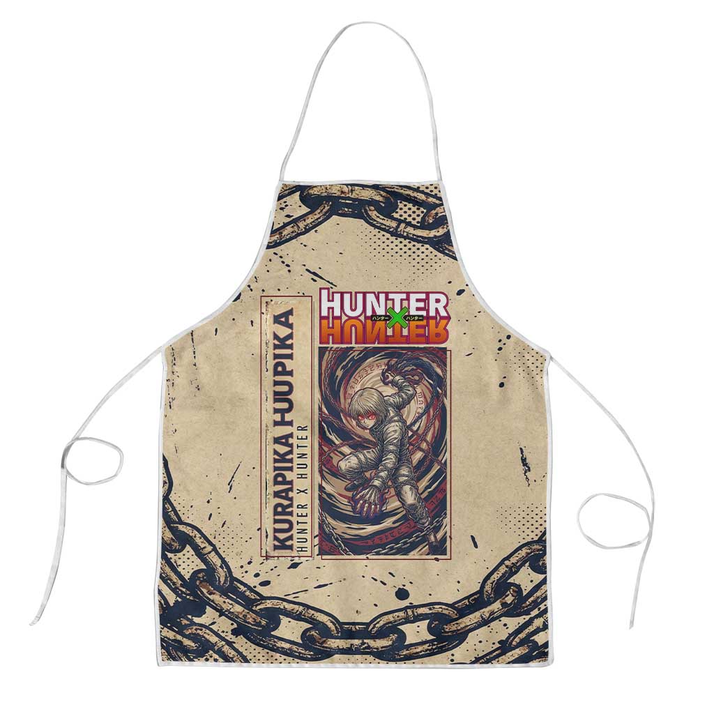 Kurapika Hunter x Hunter Chain Theme Apron with Scarlet Eyes and Vintage Anime Artwork Design - The Mazicc