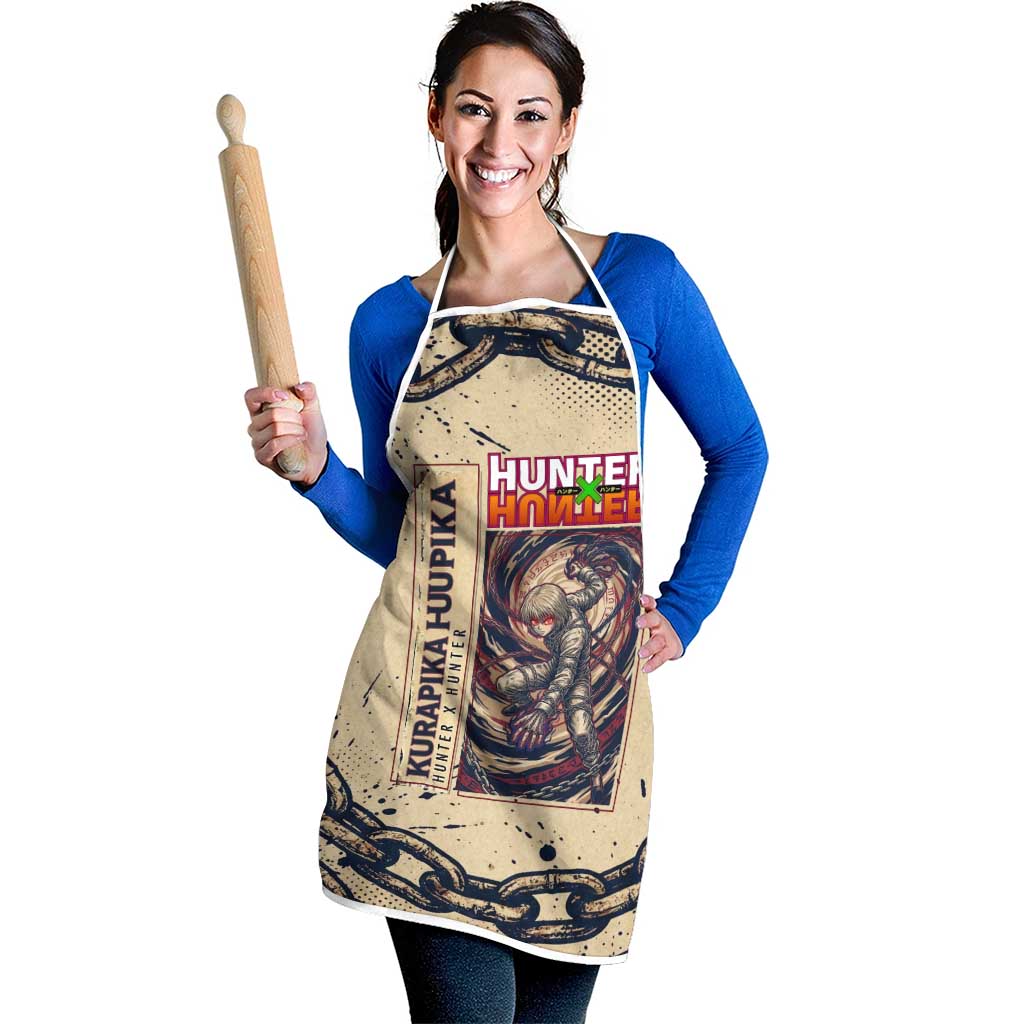 Kurapika Hunter x Hunter Chain Theme Apron with Scarlet Eyes and Vintage Anime Artwork Design - The Mazicc