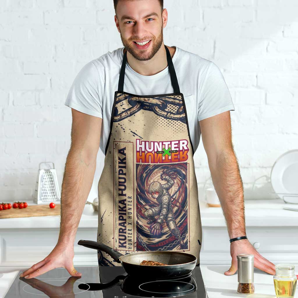 Kurapika Hunter x Hunter Chain Theme Apron with Scarlet Eyes and Vintage Anime Artwork Design - The Mazicc