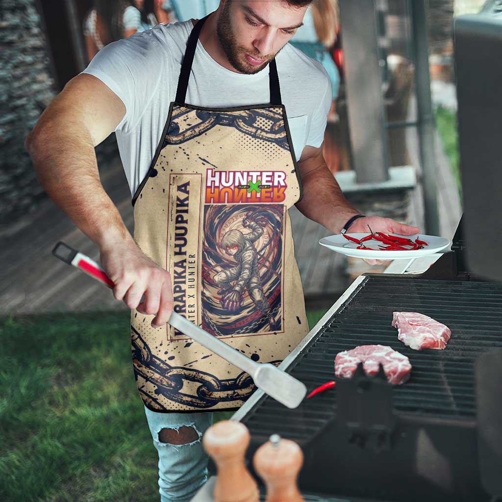 Kurapika Hunter x Hunter Chain Theme Apron with Scarlet Eyes and Vintage Anime Artwork Design - The Mazicc