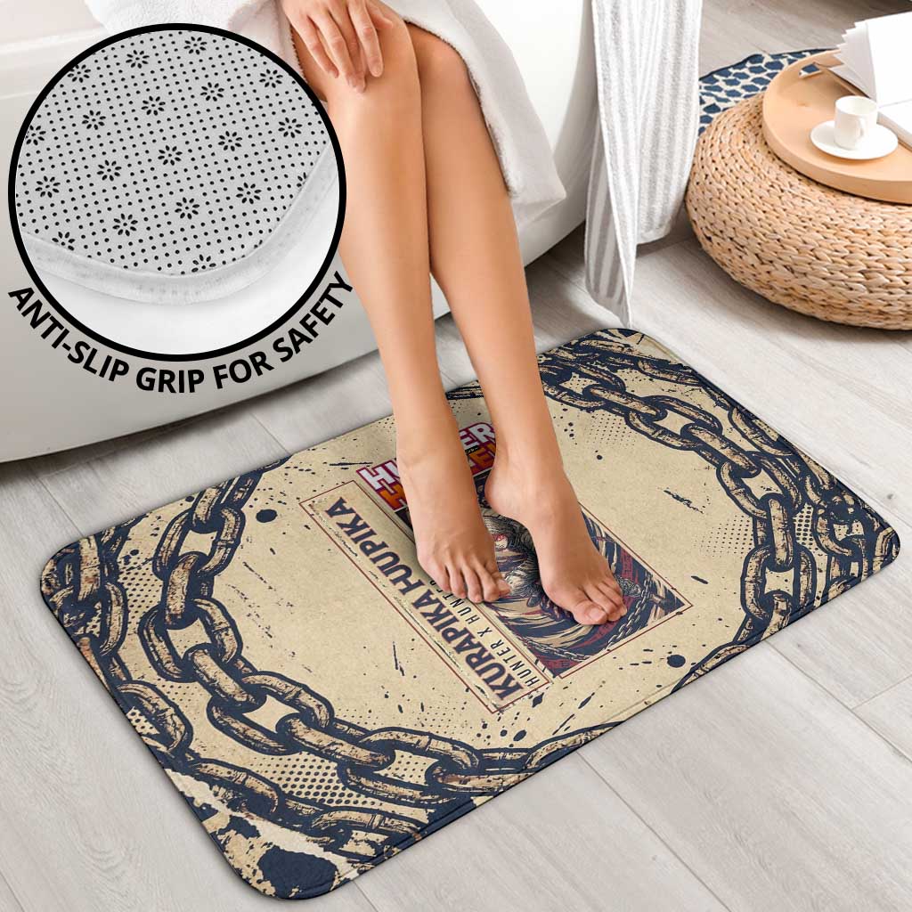 Kurapika Hunter x Hunter Chain Theme Bathroom Set with Scarlet Eyes and Vintage Anime Artwork Design - The Mazicc