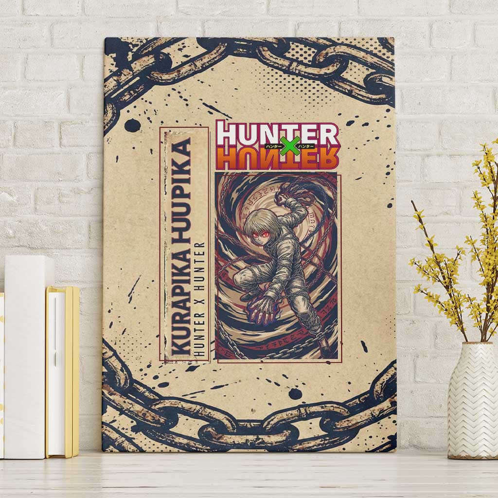 Kurapika Hunter x Hunter Chain Theme Canvas Wall Art with Scarlet Eyes and Vintage Anime Artwork Design - The Mazicc