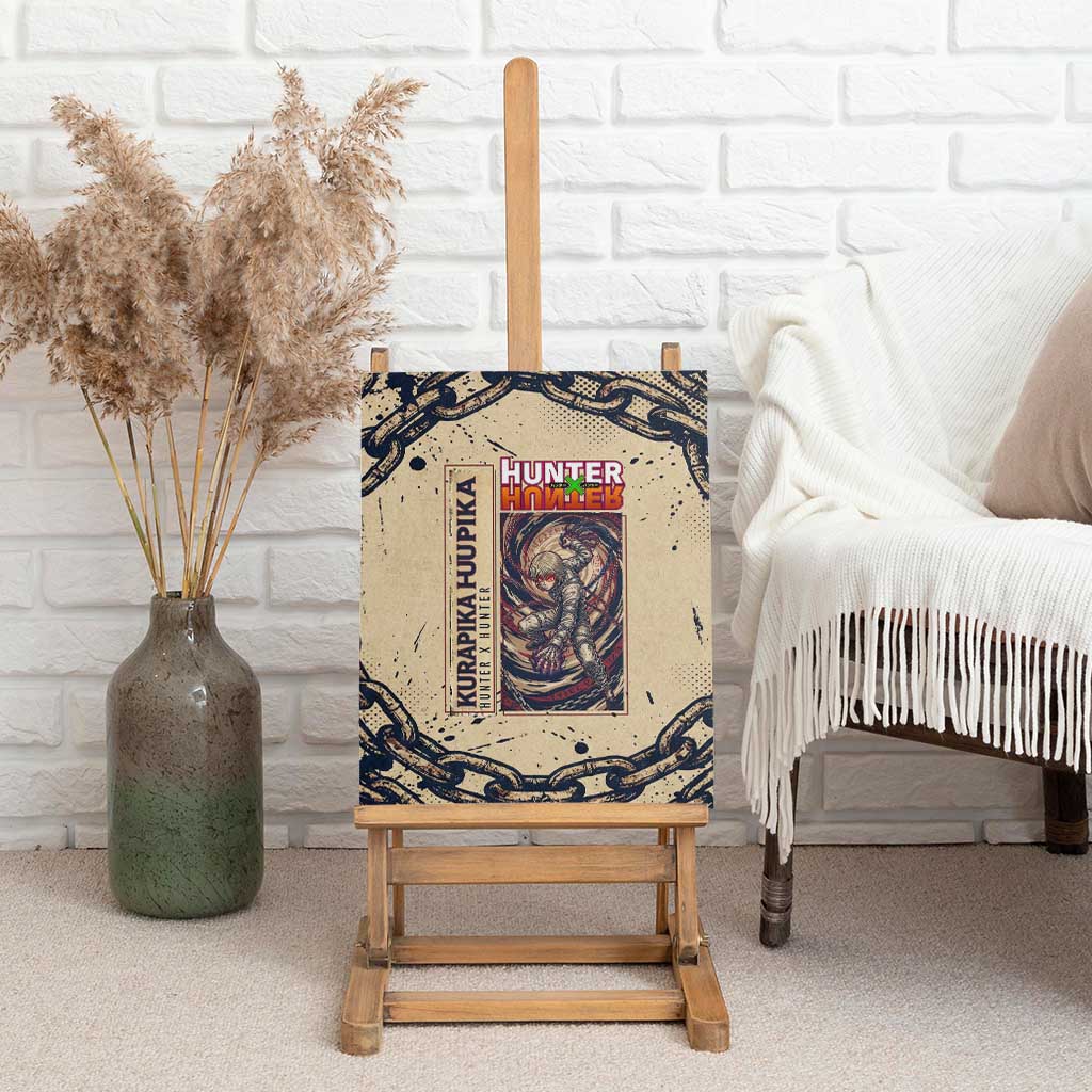 Kurapika Hunter x Hunter Chain Theme Canvas Wall Art with Scarlet Eyes and Vintage Anime Artwork Design - The Mazicc