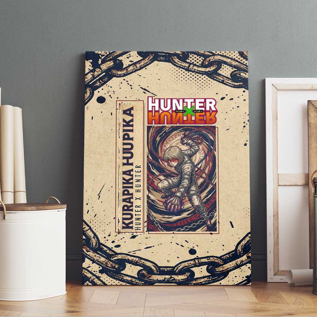 Kurapika Hunter x Hunter Chain Theme Canvas Wall Art with Scarlet Eyes and Vintage Anime Artwork Design - The Mazicc