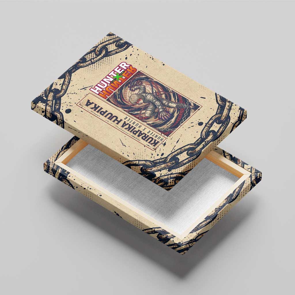 Kurapika Hunter x Hunter Chain Theme Canvas Wall Art with Scarlet Eyes and Vintage Anime Artwork Design - The Mazicc