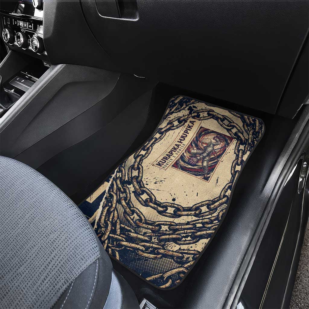 Kurapika Hunter x Hunter Chain Theme Car Mats with Scarlet Eyes and Vintage Anime Artwork Design - The Mazicc