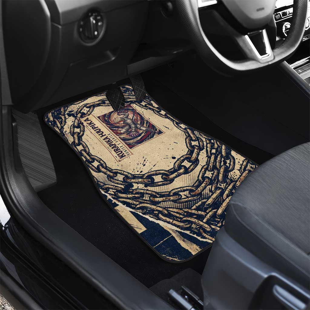 Kurapika Hunter x Hunter Chain Theme Car Mats with Scarlet Eyes and Vintage Anime Artwork Design - The Mazicc