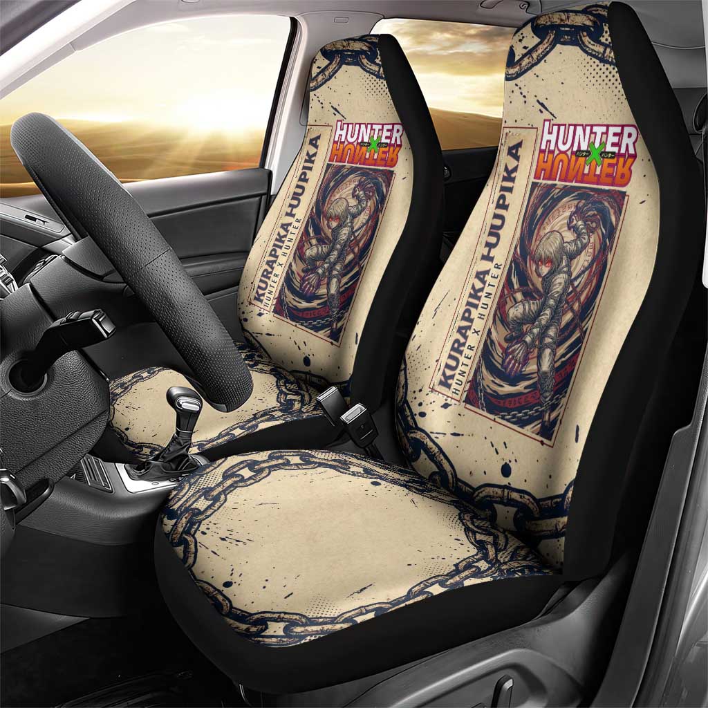 Kurapika Hunter x Hunter Chain Theme Car Seat Cover with Scarlet Eyes and Vintage Anime Artwork Design - The Mazicc