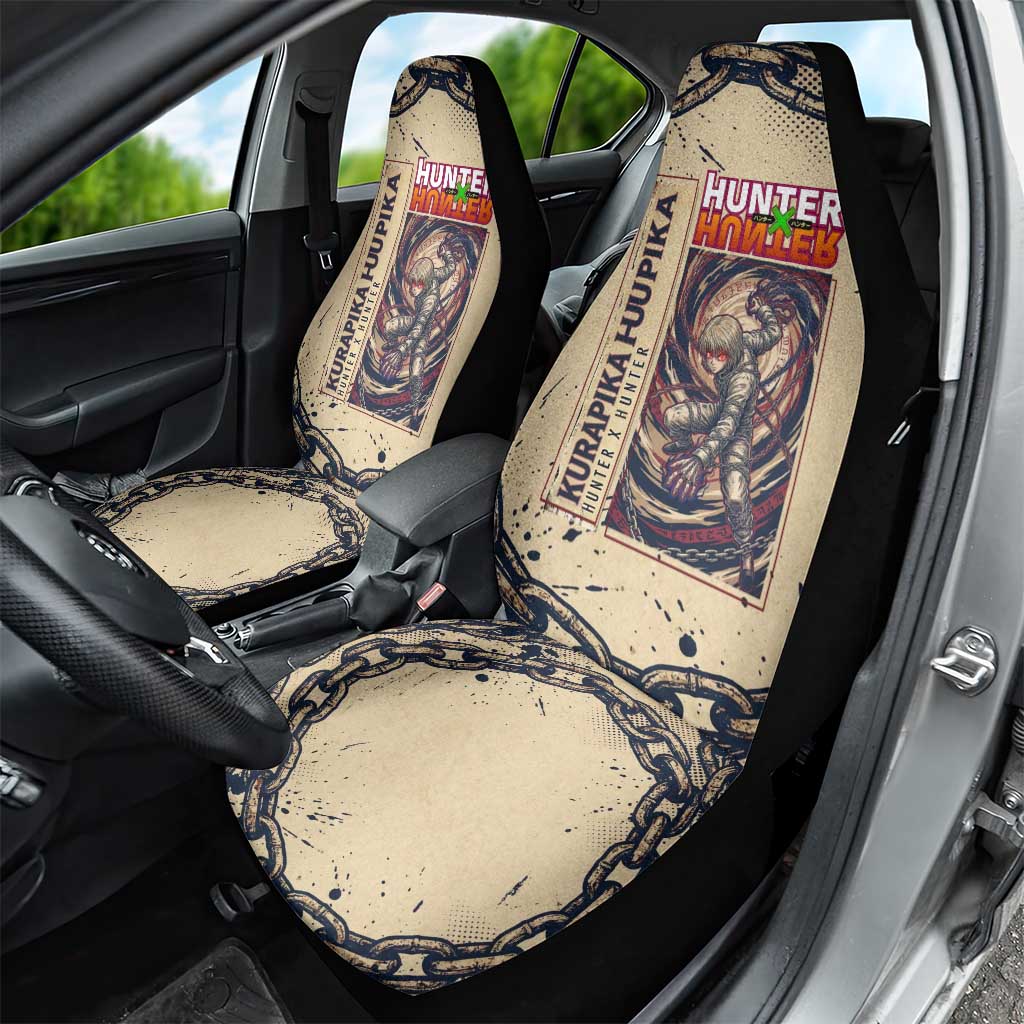 Kurapika Hunter x Hunter Chain Theme Car Seat Cover with Scarlet Eyes and Vintage Anime Artwork Design - The Mazicc