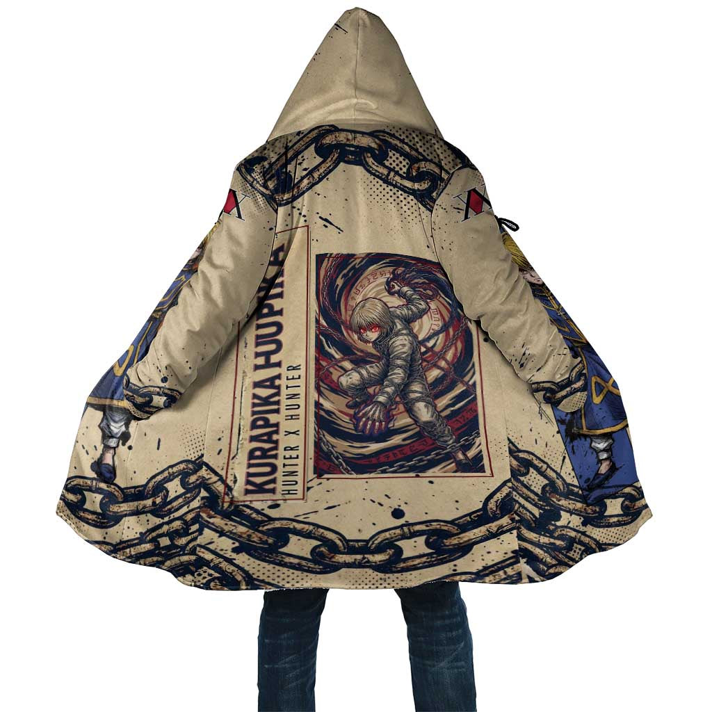 Kurapika Hunter x Hunter Chain Theme Cloak with Scarlet Eyes and Vintage Anime Artwork Design - The Mazicc