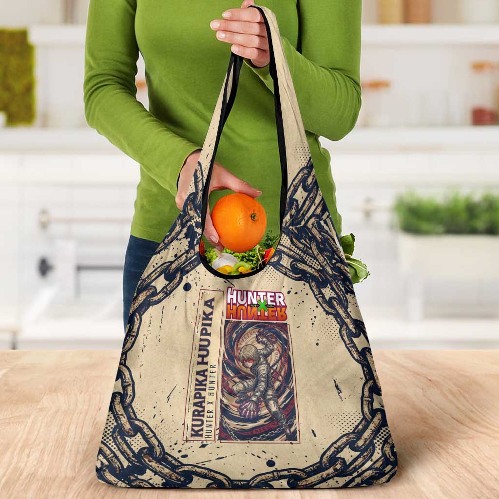 Kurapika Hunter x Hunter Chain Theme Grocery Bag with Scarlet Eyes and Vintage Anime Artwork Design - The Mazicc